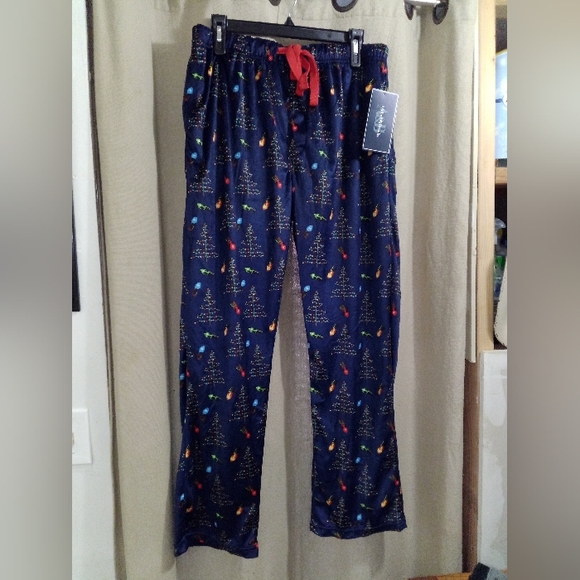 Other Nwt Mens Holiday Pajama Bottoms Sleep Pants Size Large Lounge